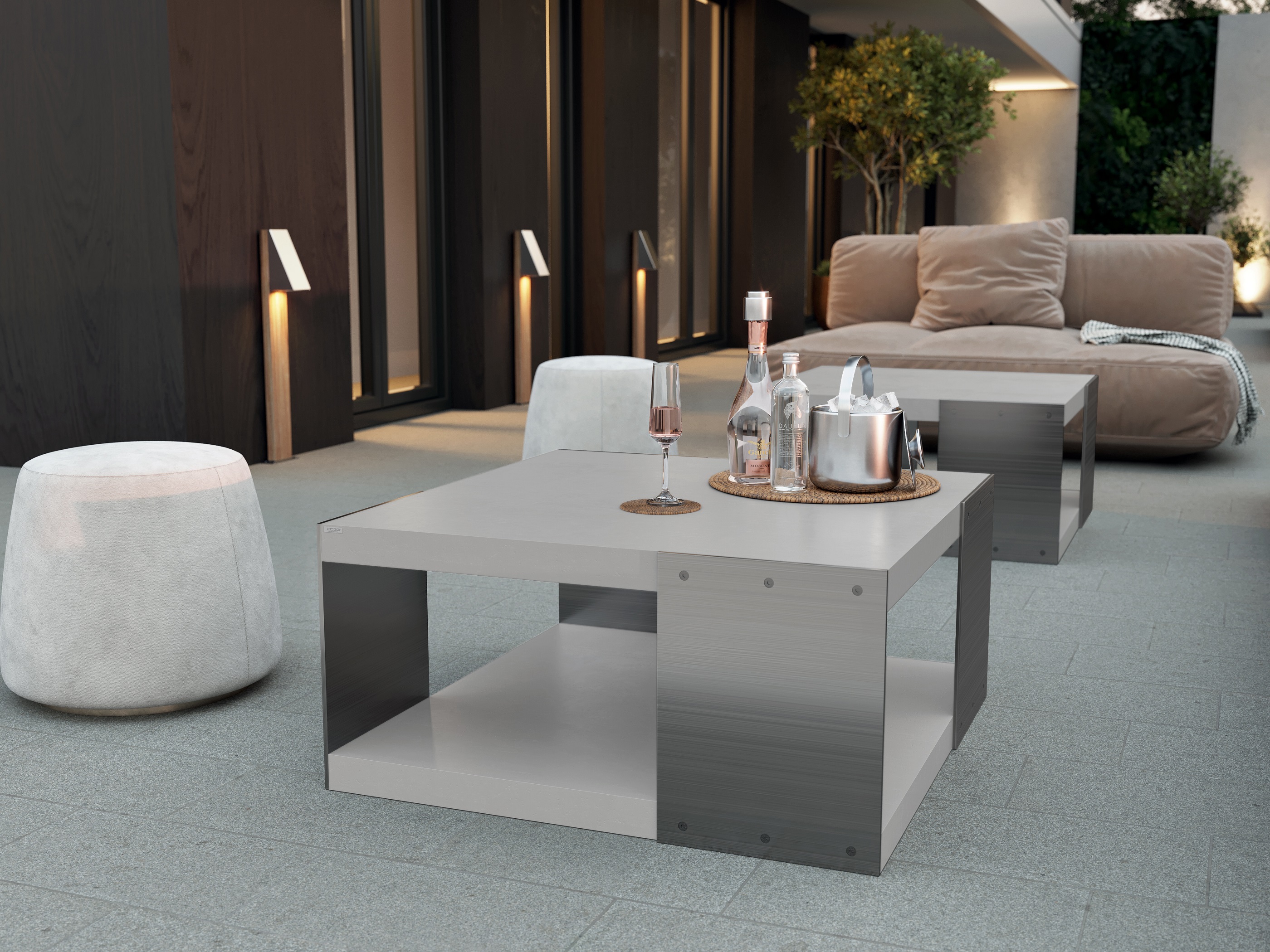 CO33 moderner minimalistischer Beton Loungetisch für den Außenbereich TABULA TICUS MAGNO 2
