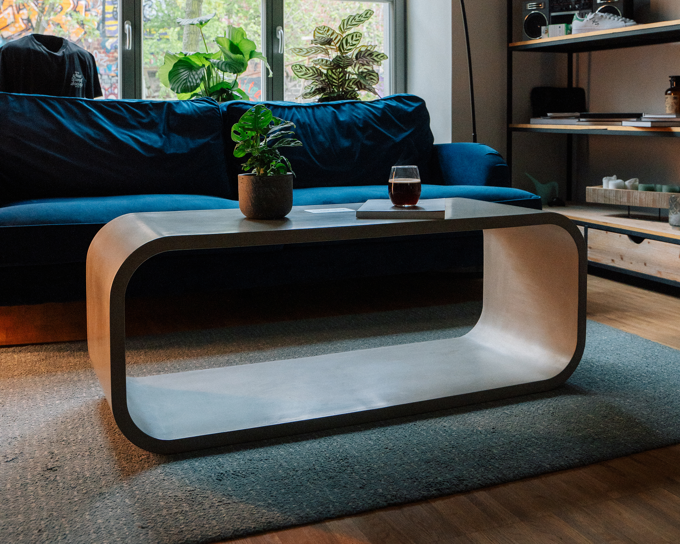 Opus Primo als Couchtisch im Loft bei BDX