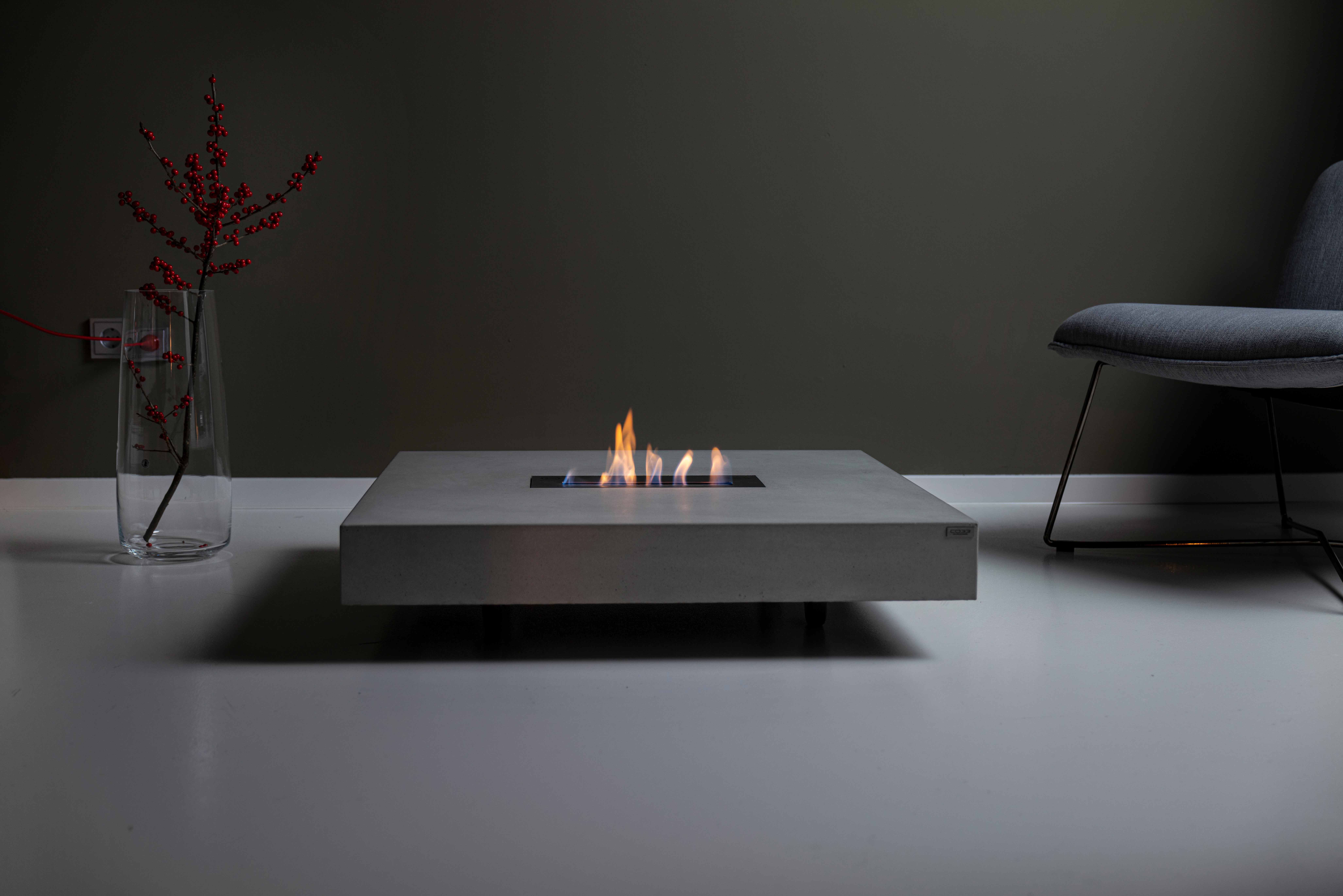 Tisch Kamin Für Innen - Dekorative Kleine Feuerstelle Für Wohnzimmer, Schreibtisch, Balkon (ca. 27x16 Cm)