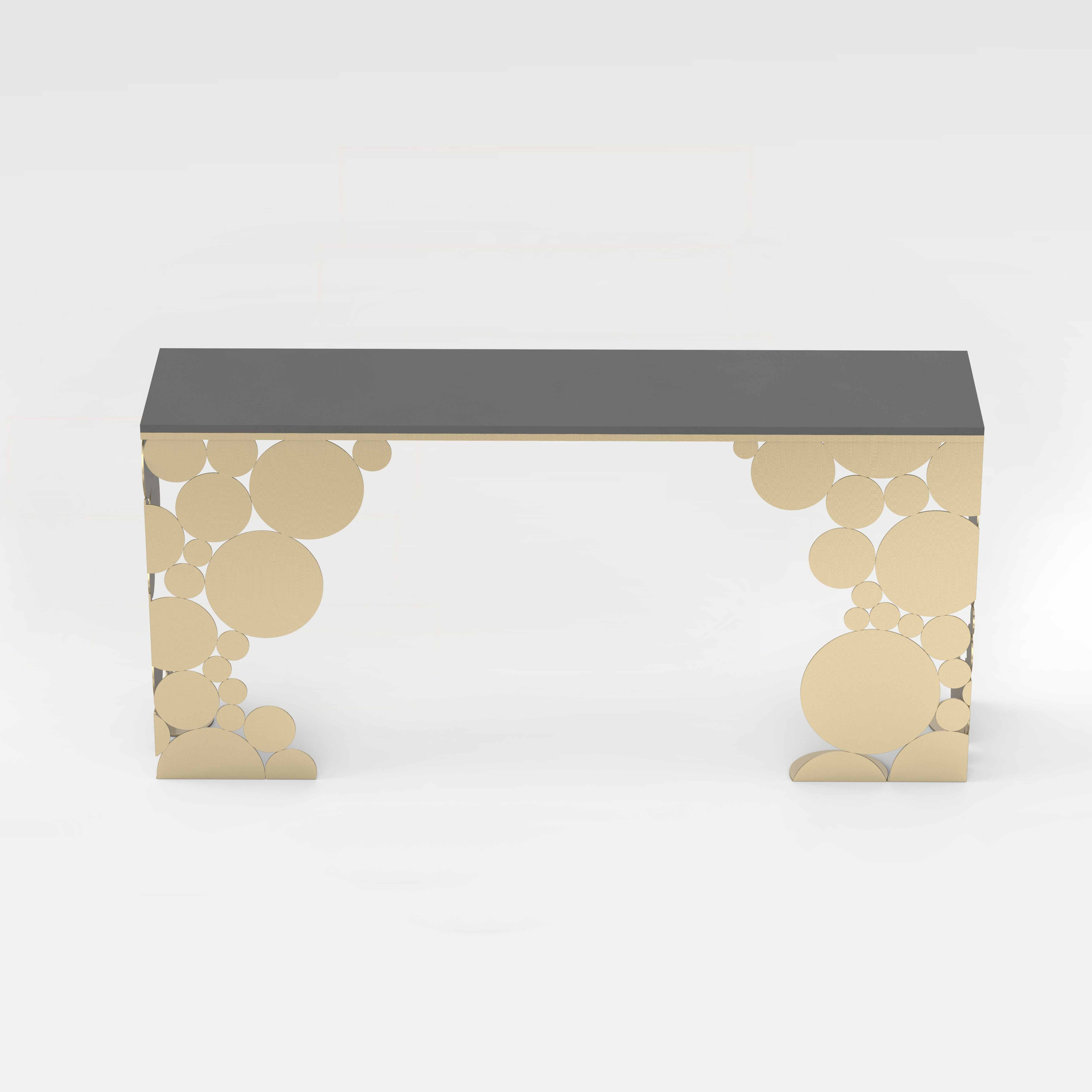 Table console LIVELY or noir, fabriqué en Allemagne 150 cm