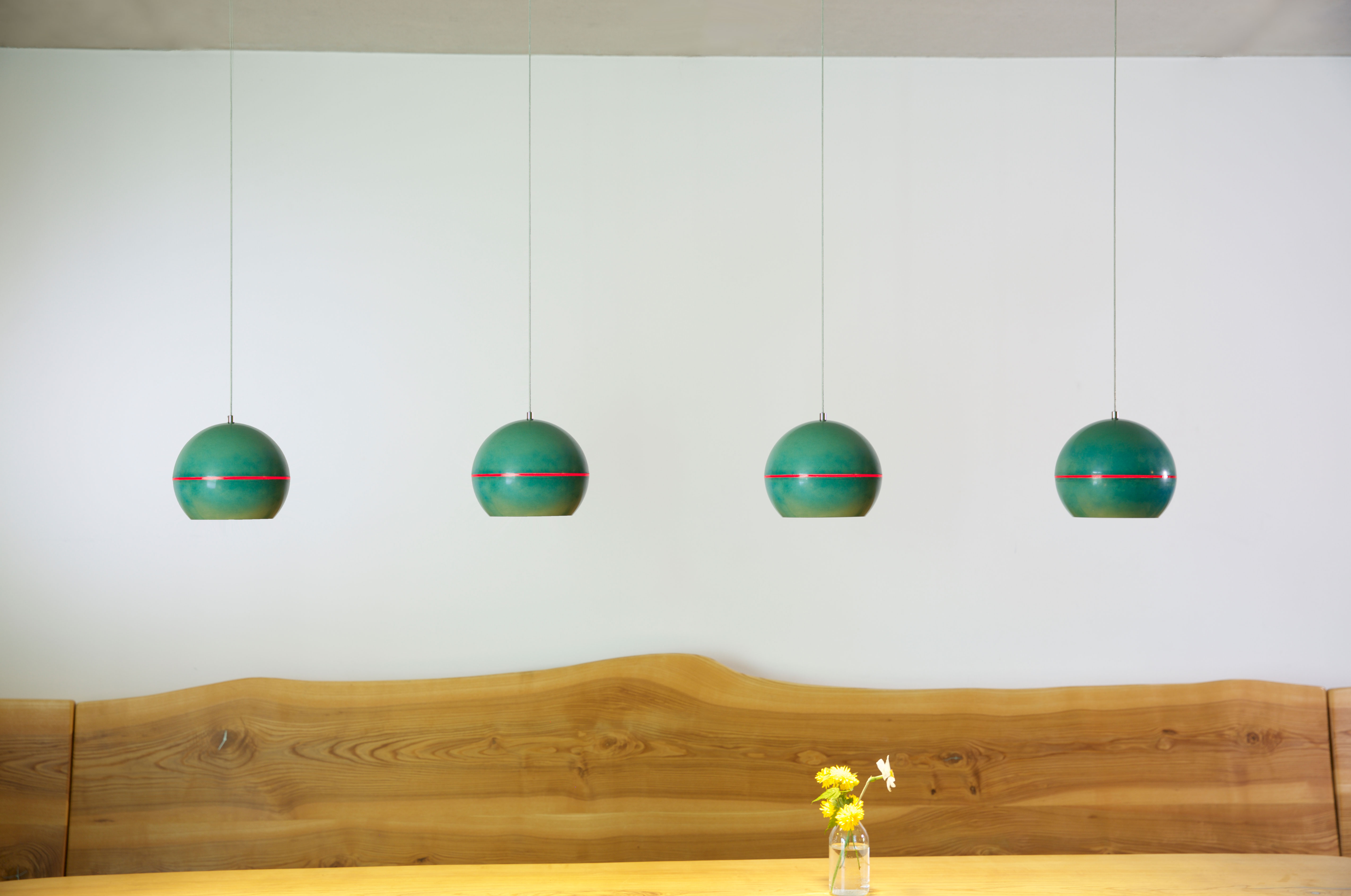 Betonlampe Hängeleuchte aus grünem Beton dimmbar