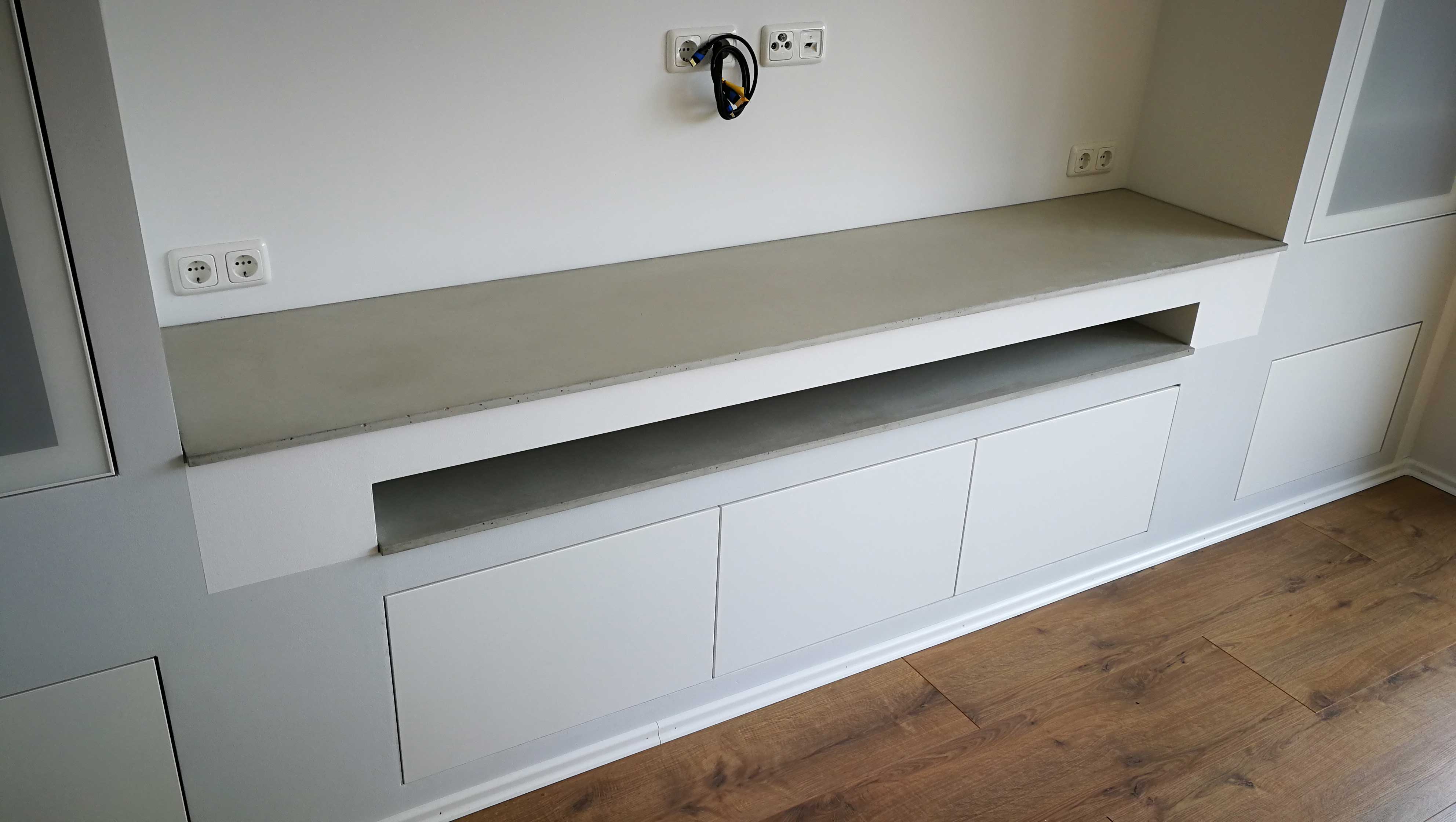 Betonplatten für Einbauschrank - Privat Residenz - Bad Blankenburg, Deutschland