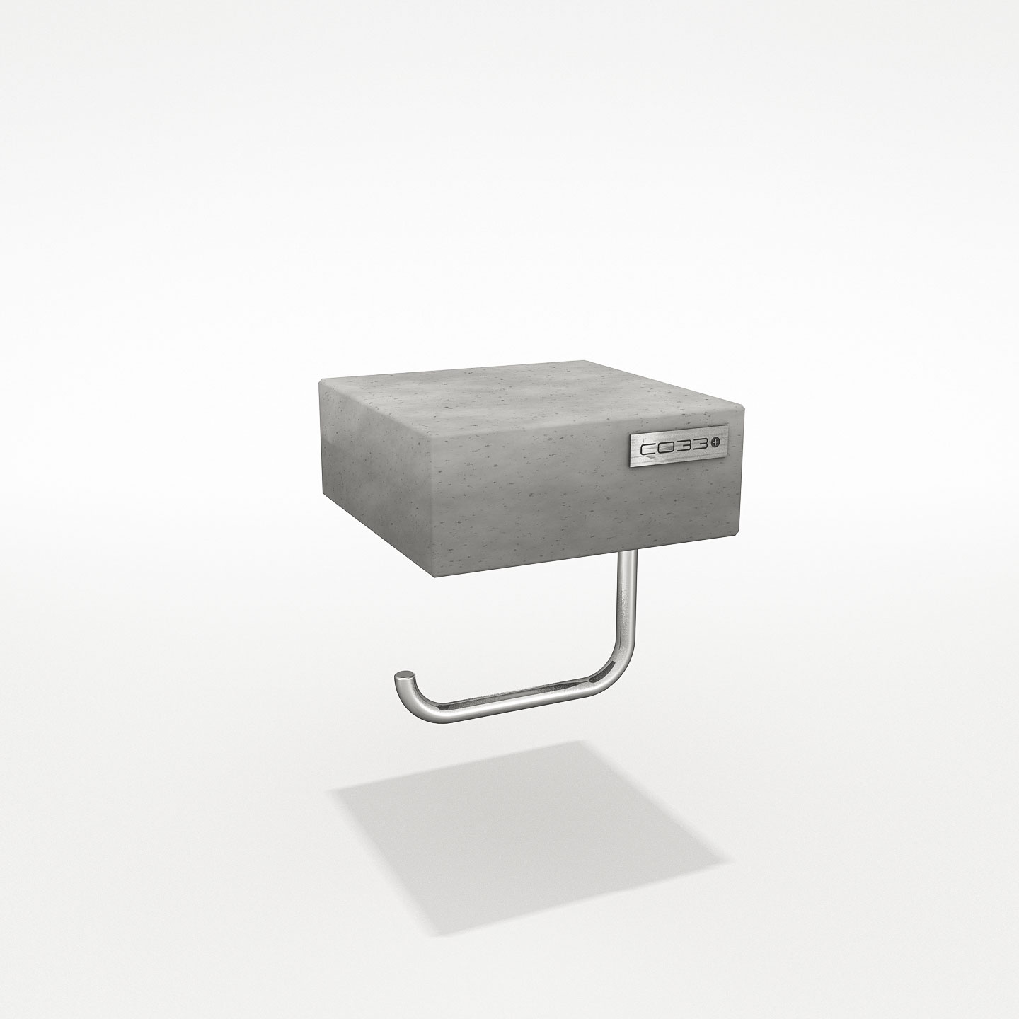 Real Concrete Toilet Roll Holder with stainless steel hanger