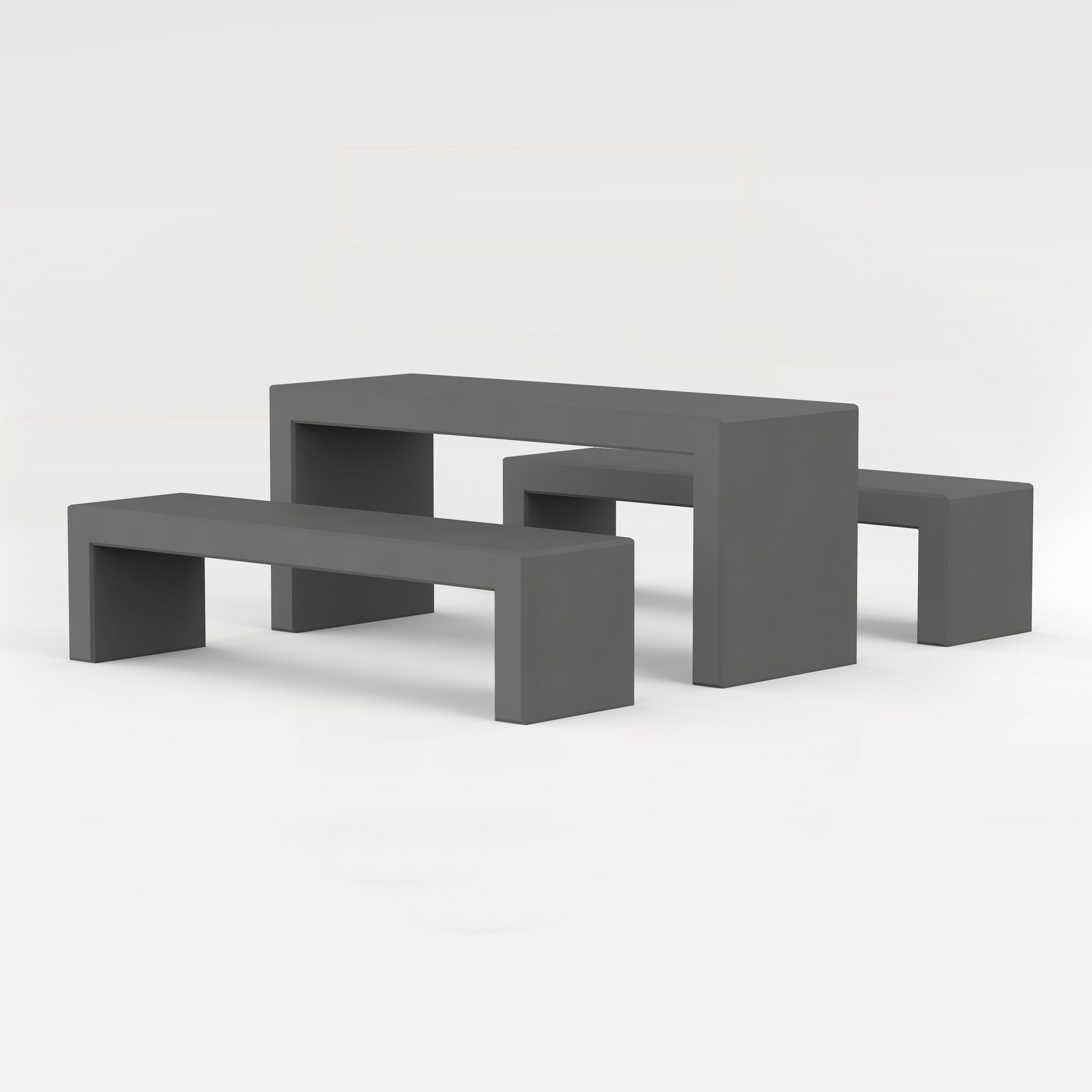 Sitzgruppe Pontis in dunkelgrau für 8 Personen