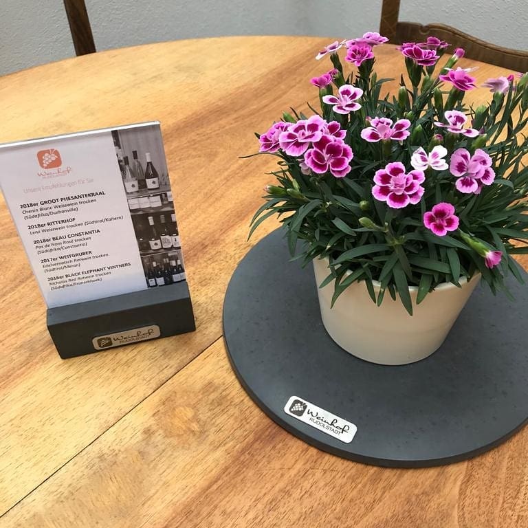 Beton Merchandiseartikel für Weinhof Rudolstadt