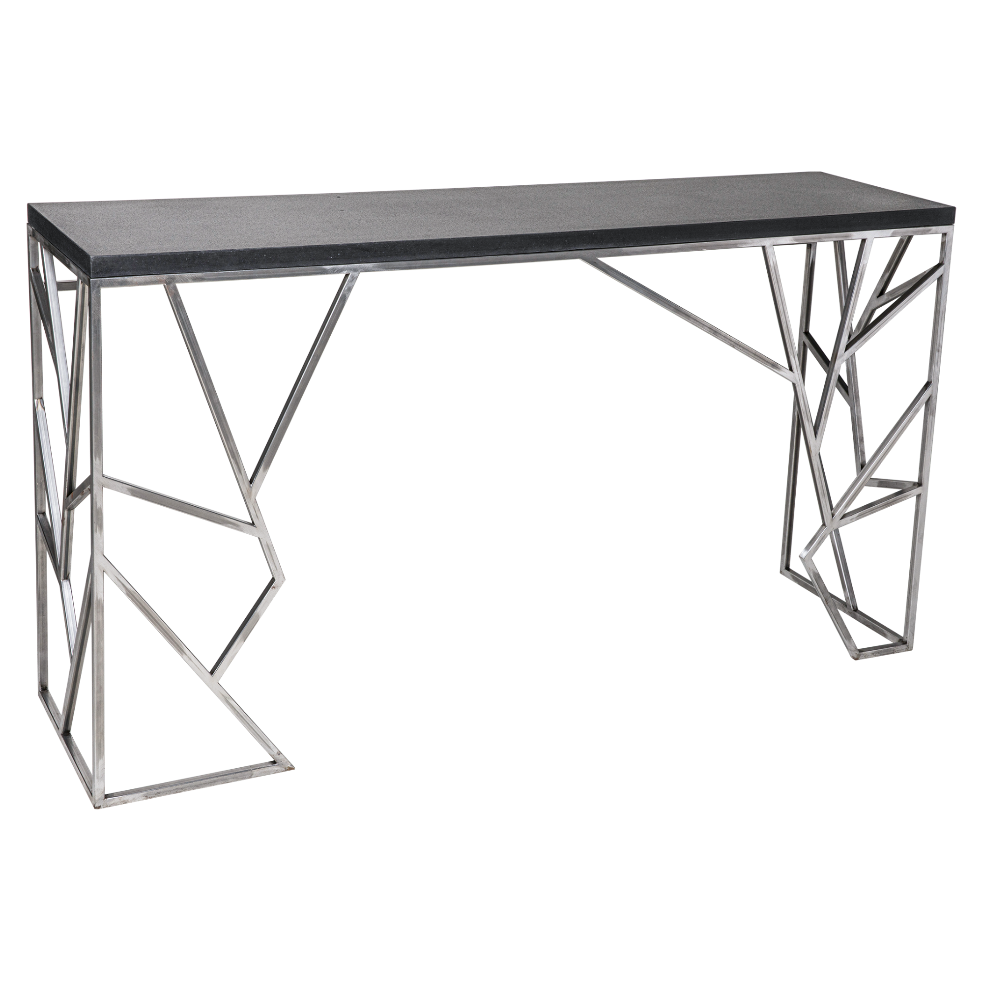 Konsolentisch aus Beton in Schwarz und Stahl von CO33 Betonmöbel